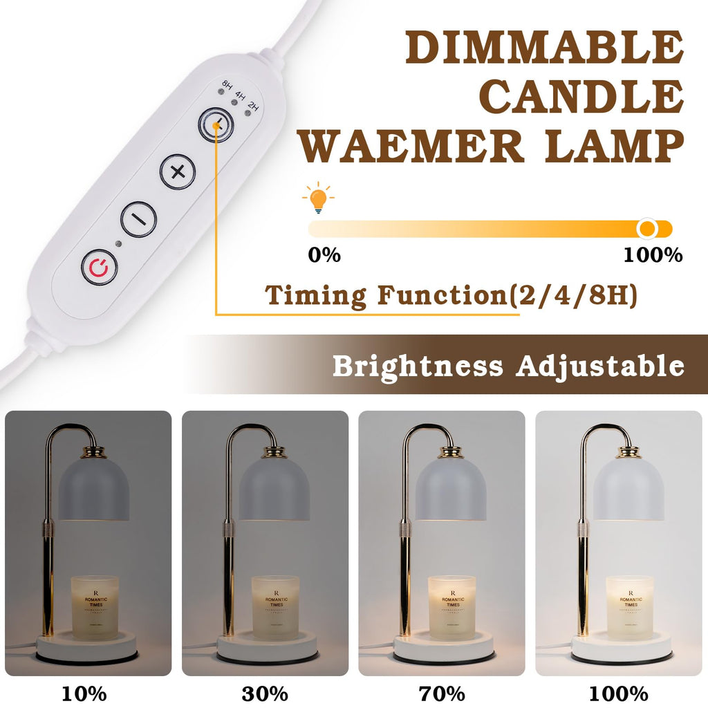 Candle Warmer Lamp with Timer Dimmable White J251