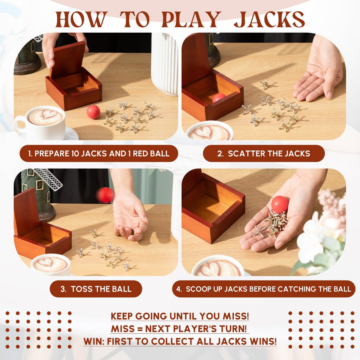 Metal Jacks Game with Balls F1517