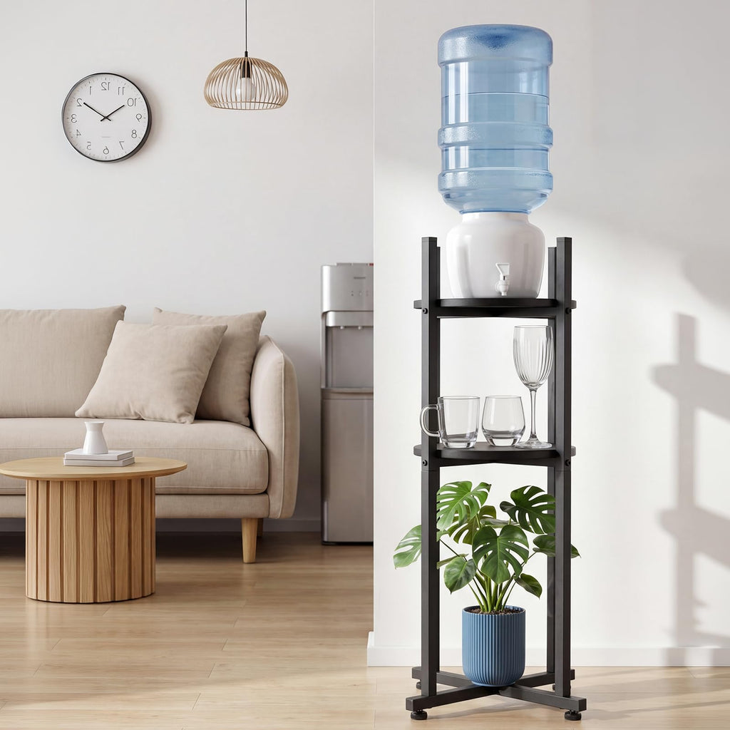5 Gallon Heavy Duty Water Jug Stand with Storage Shelf C72155