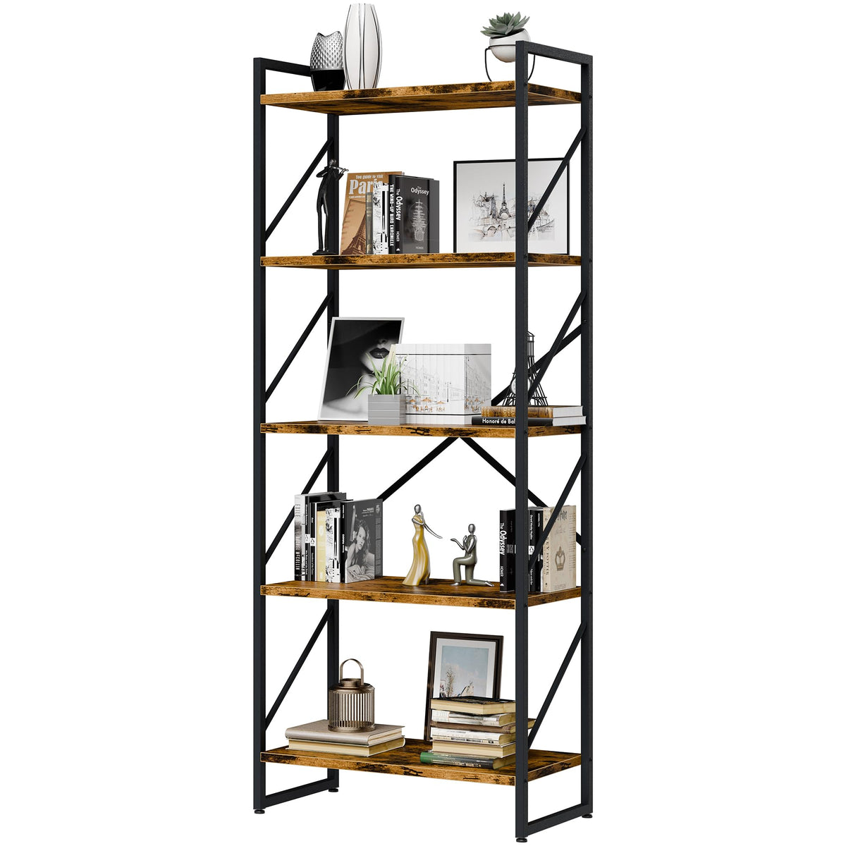 5 Tier Metal Bookshelf P542135