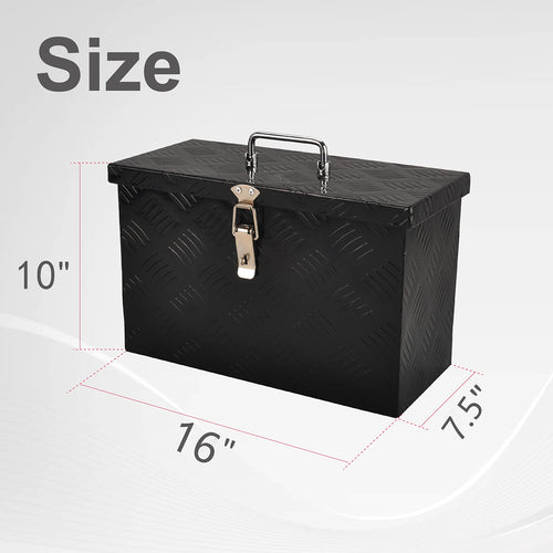 16 Inch Aluminum Truck Bed Tool Box Black U770311