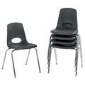 18" Black Stack Chair 5-Pack X68355