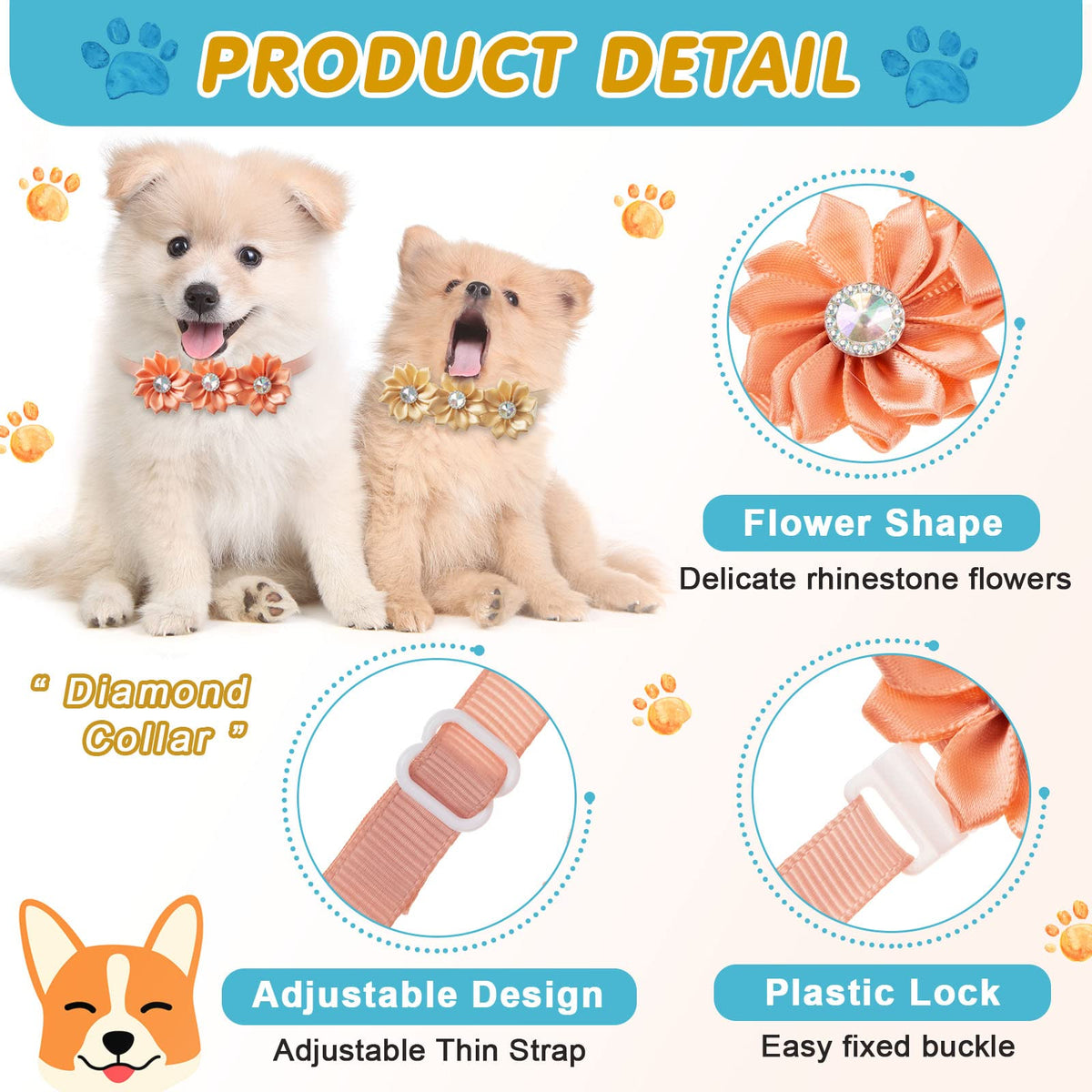 200 Pieces Adjustable Dog Bow Ties V920700