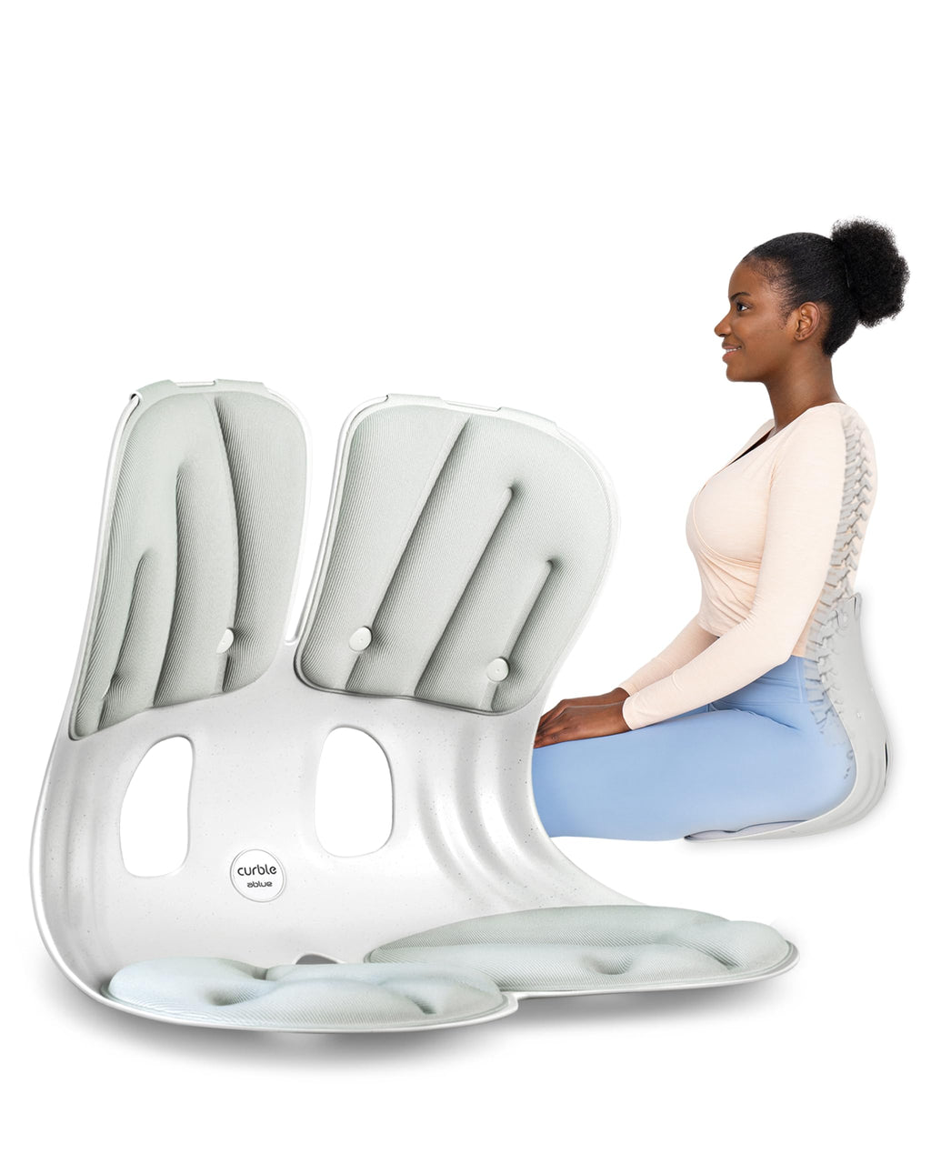 Extra Wide Ergonomic Seat Support Grey Z552092