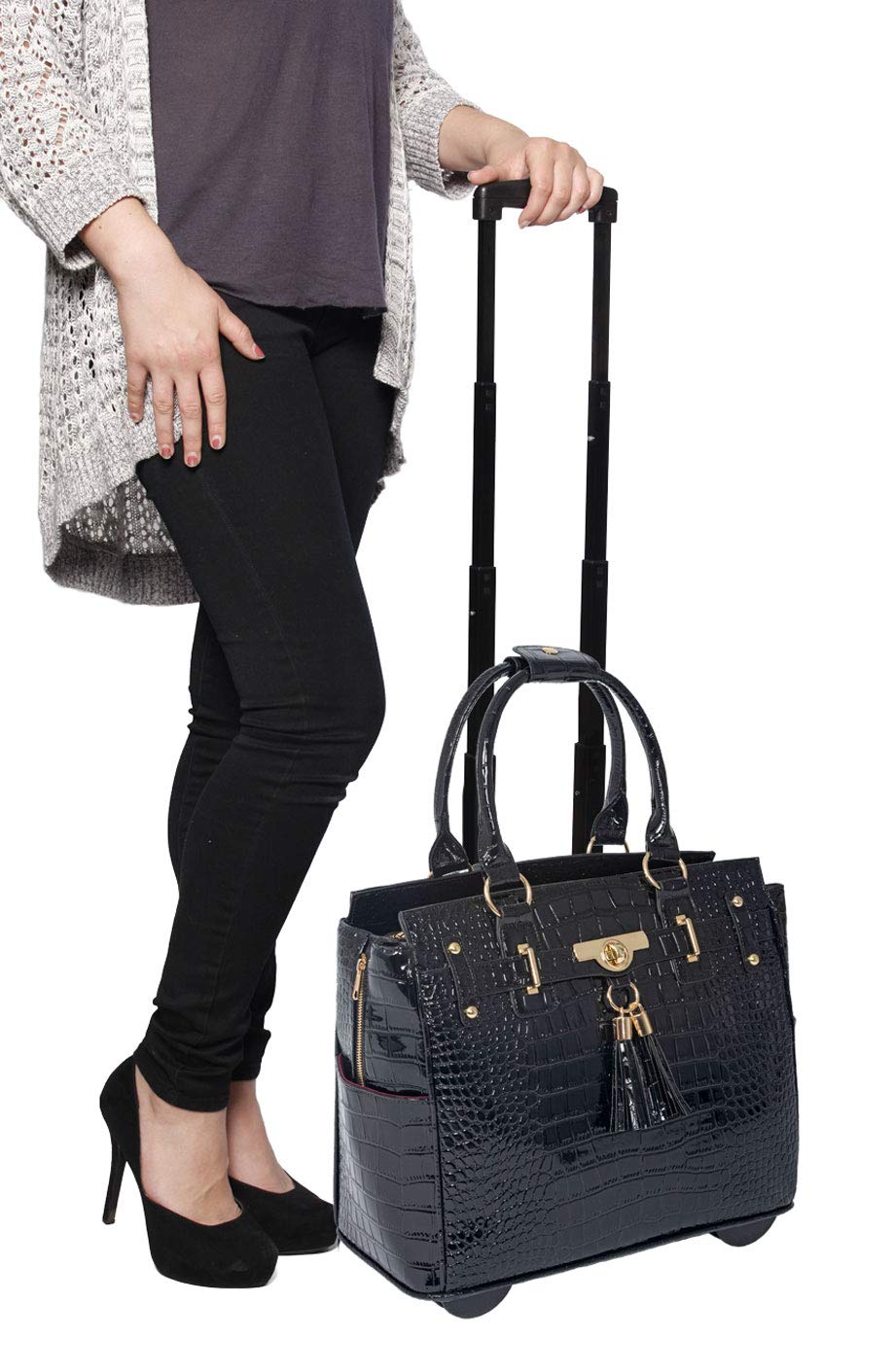 Rolling Laptop Bag for Women J4719