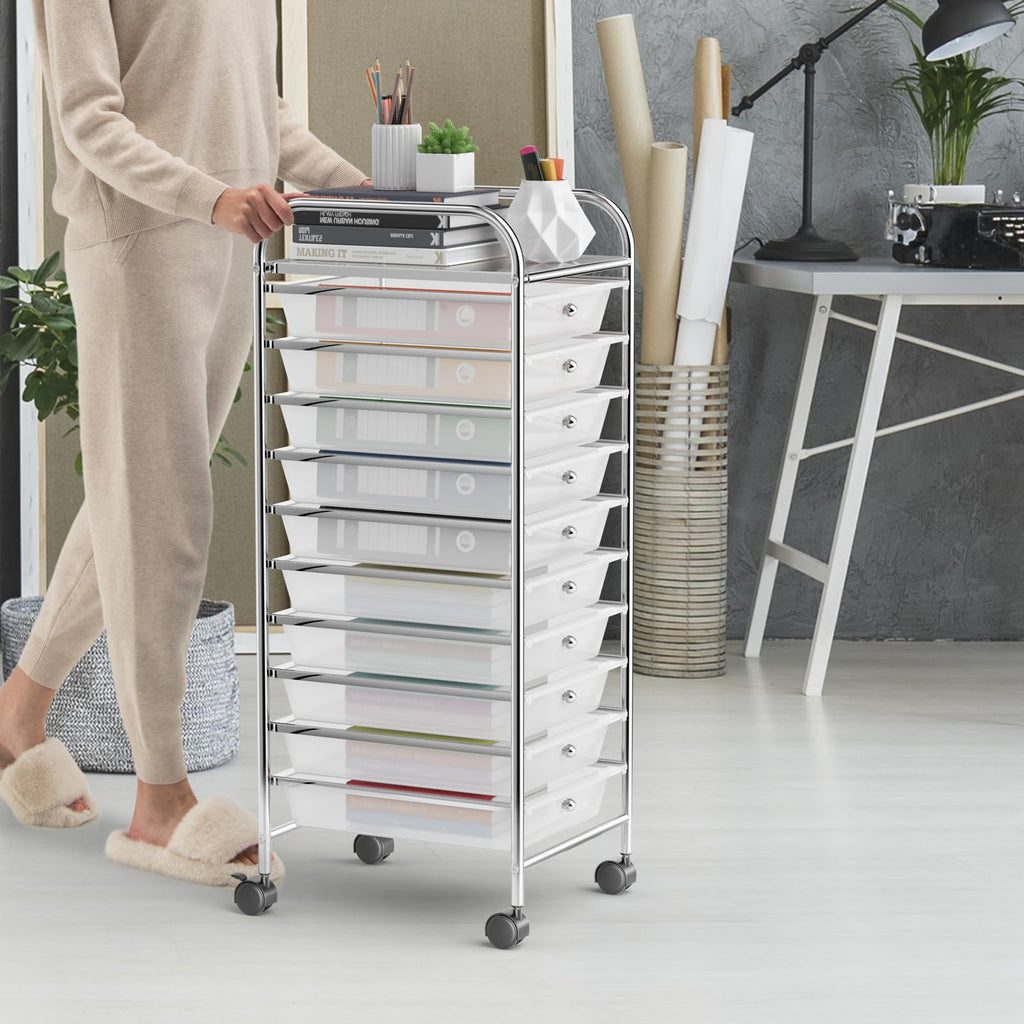 10 Drawers Rolling Storage Cart N399