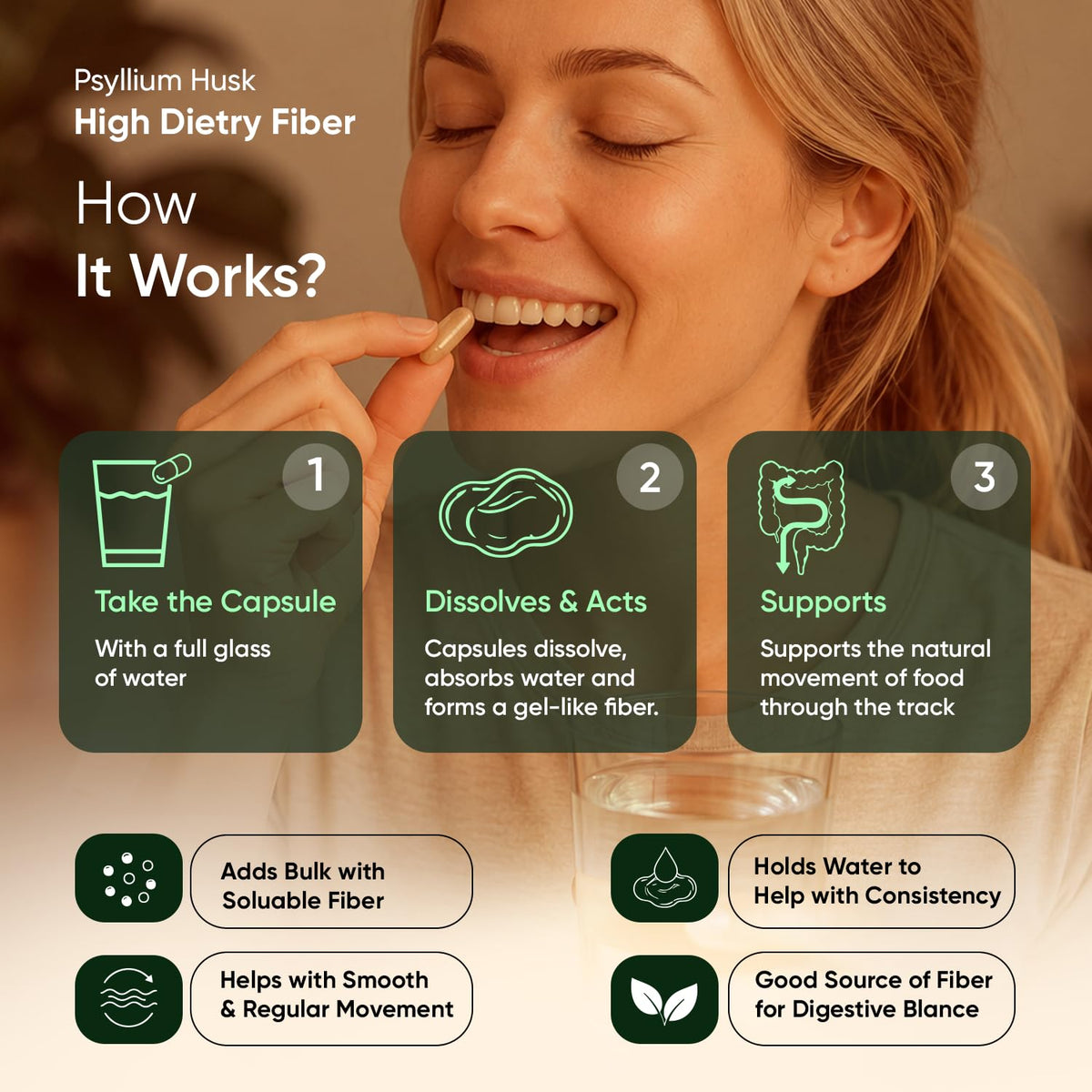 Psyllium Husk Capsules 1500mg N61108