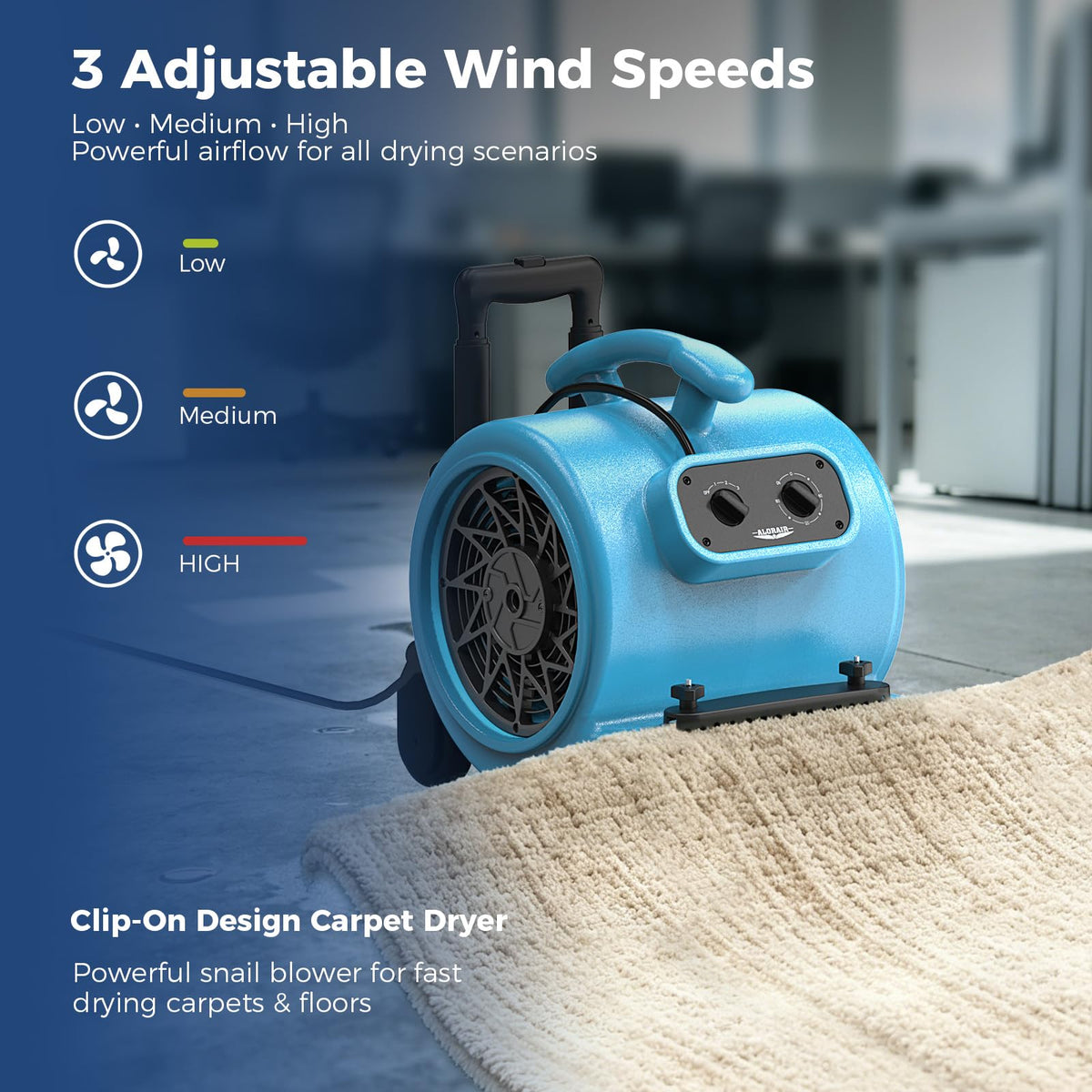 3 Speed Air Mover Carpet Drying Fan E243