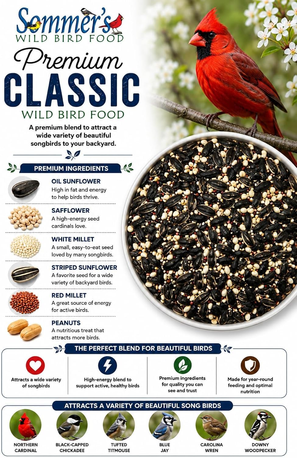 Wild Bird Seed 20 lb Sunflower Blend R88255