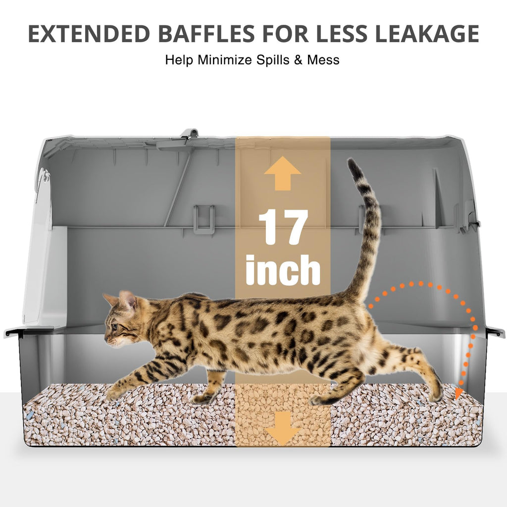XXXL Stainless Steel Cat Litter Box with Lid O97746