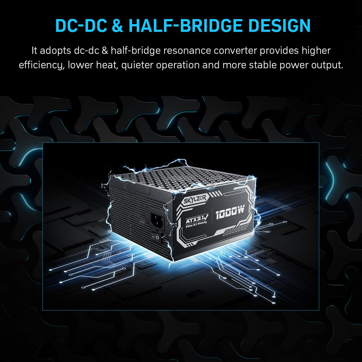 1000W Fully Modular 80+ Gold Certified ATX 3.1 Power Supply I10475