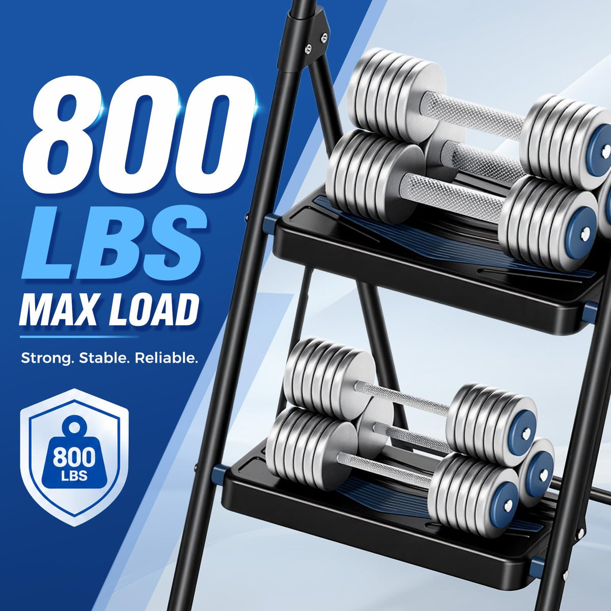 Lightweight Folding 3 Step Stool L924