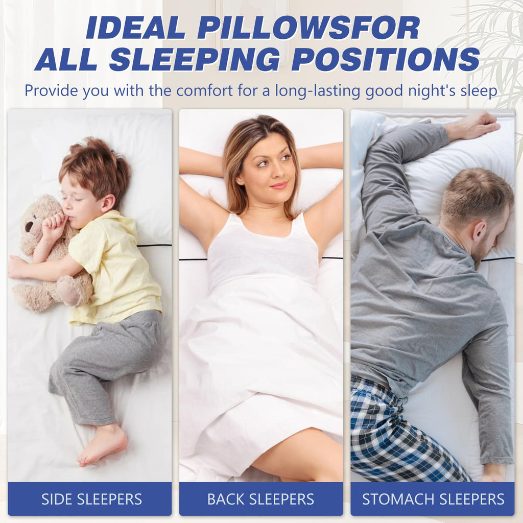 King Size Cooling Microfiber Bed Pillows Set of 2 M872580