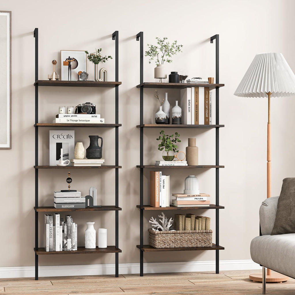 5-Tier Wall Mounted Bookshelf I8045