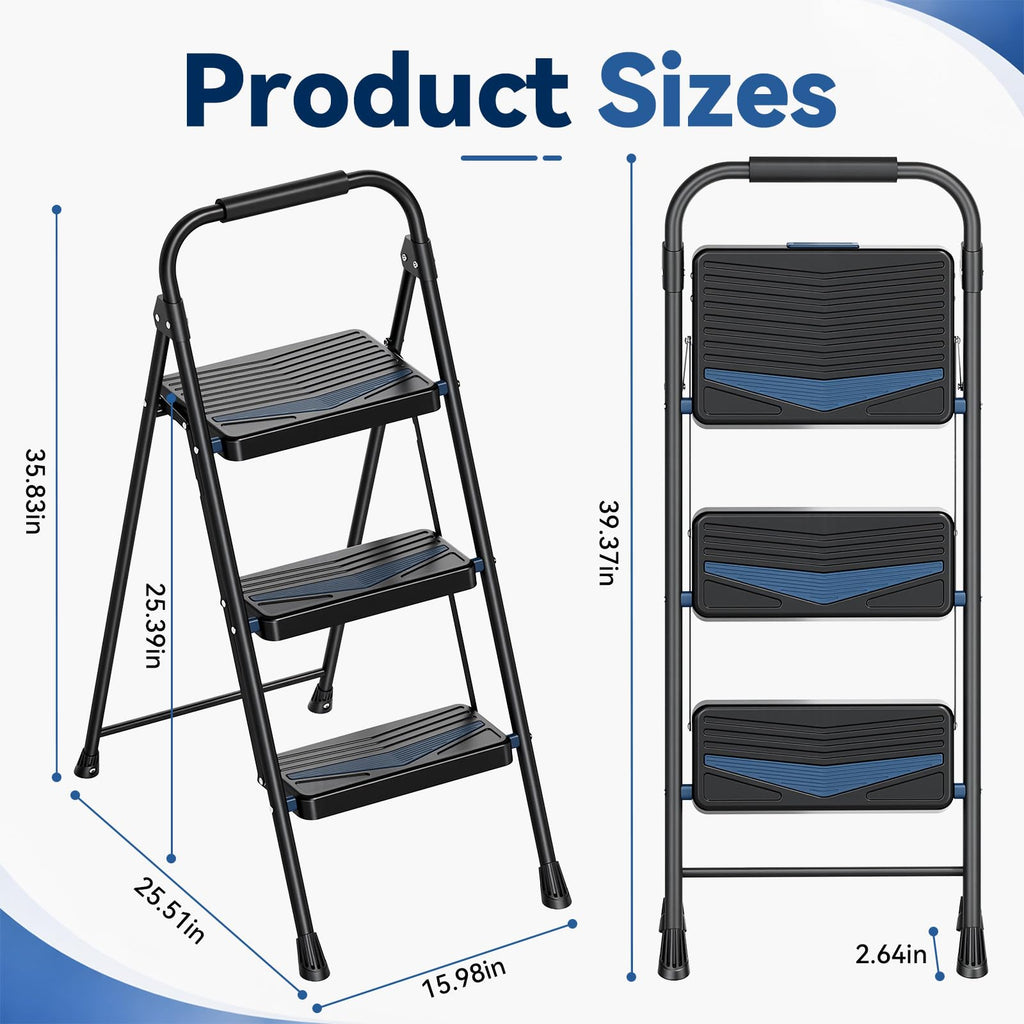 Lightweight Folding 3 Step Stool L924