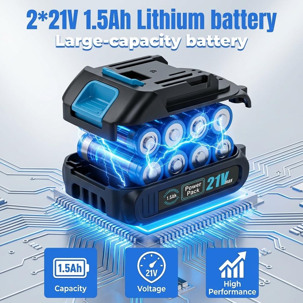 21V Brushless Cordless Drill Driver Kit with 2 Batteries & Charger R5257