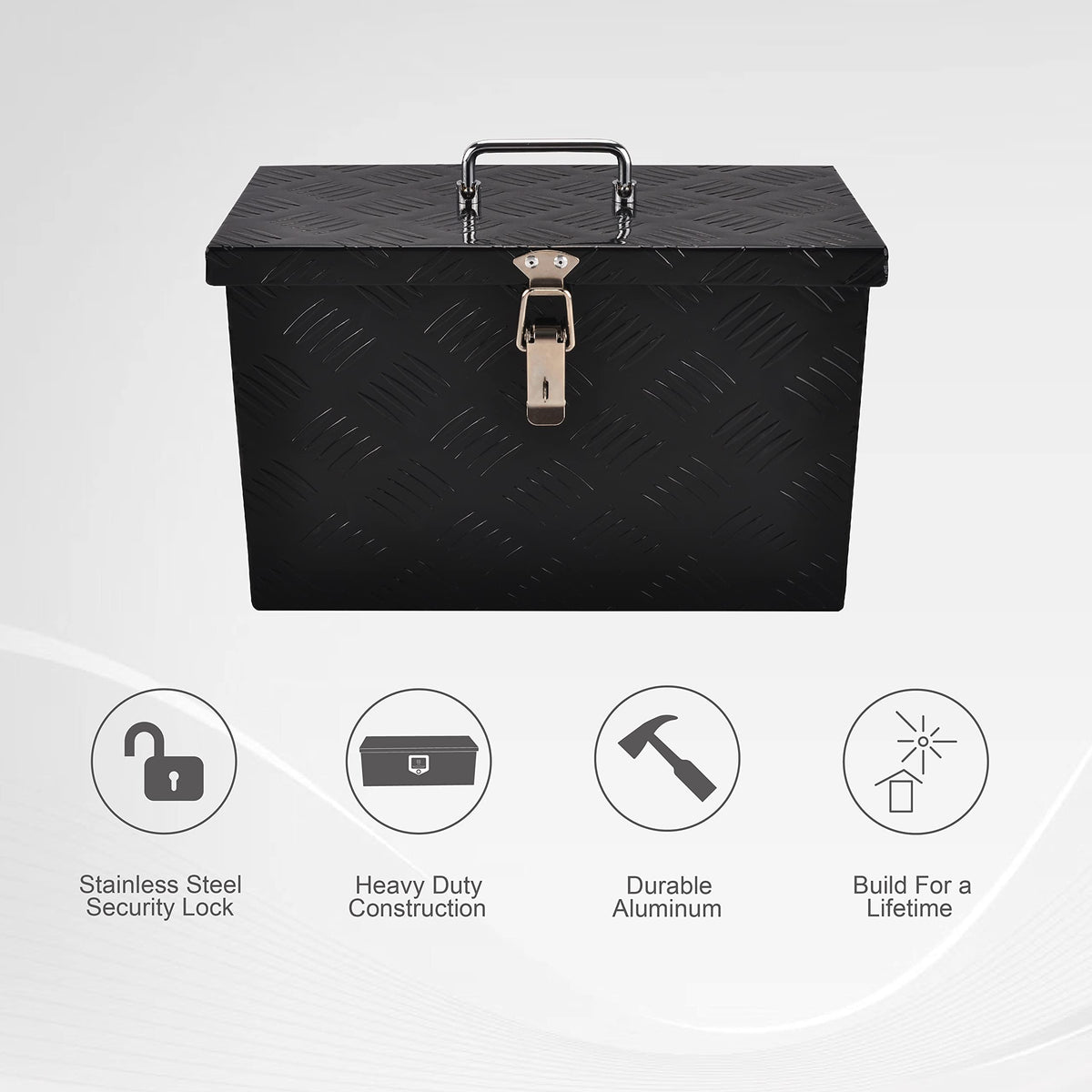 16 Inch Aluminum Truck Bed Tool Box Black U770311