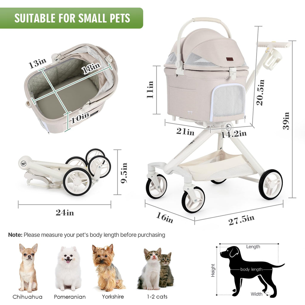 Pet Stroller for Small Dog & Cats R3764