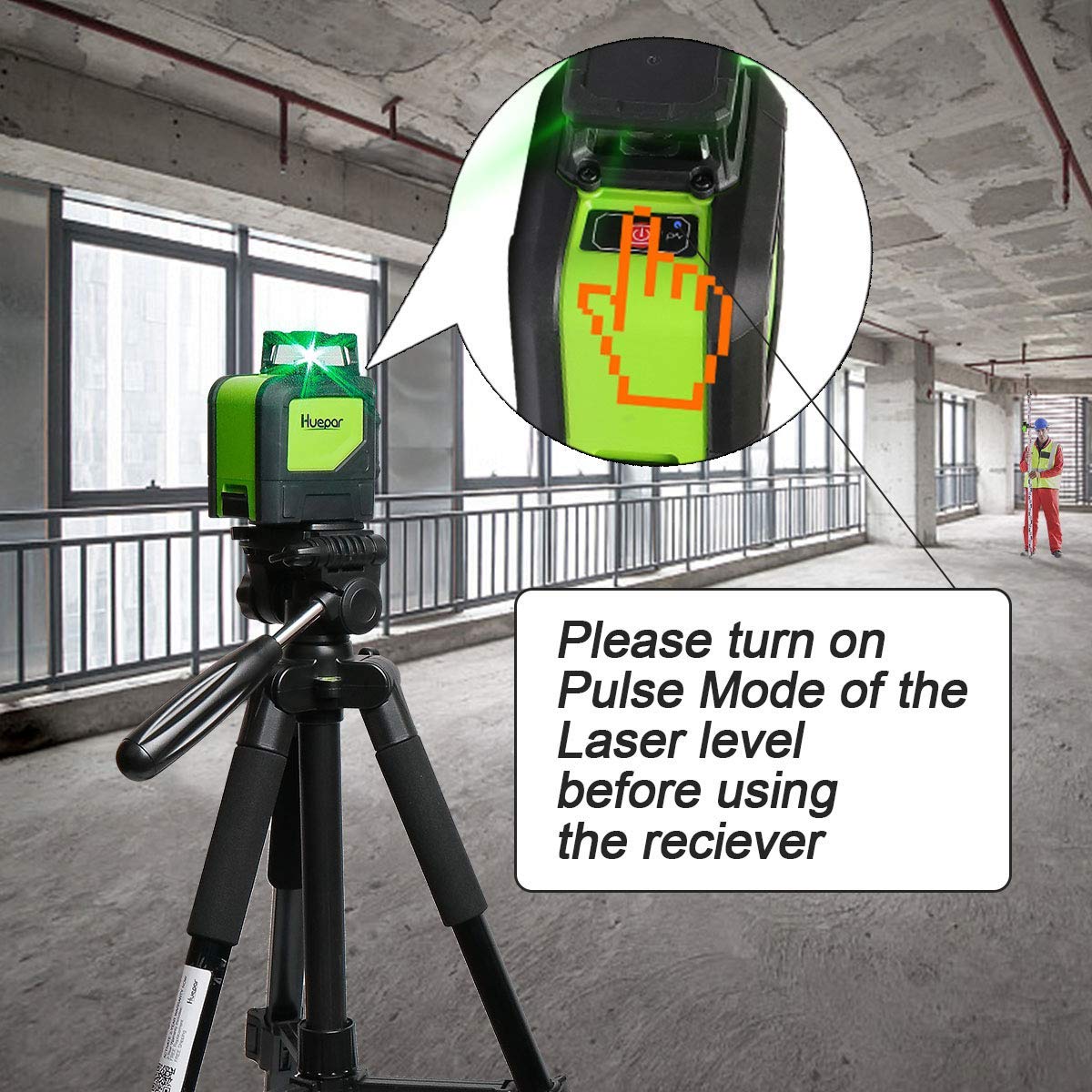 Laser Detector Green Red Beams 200Ft G667448