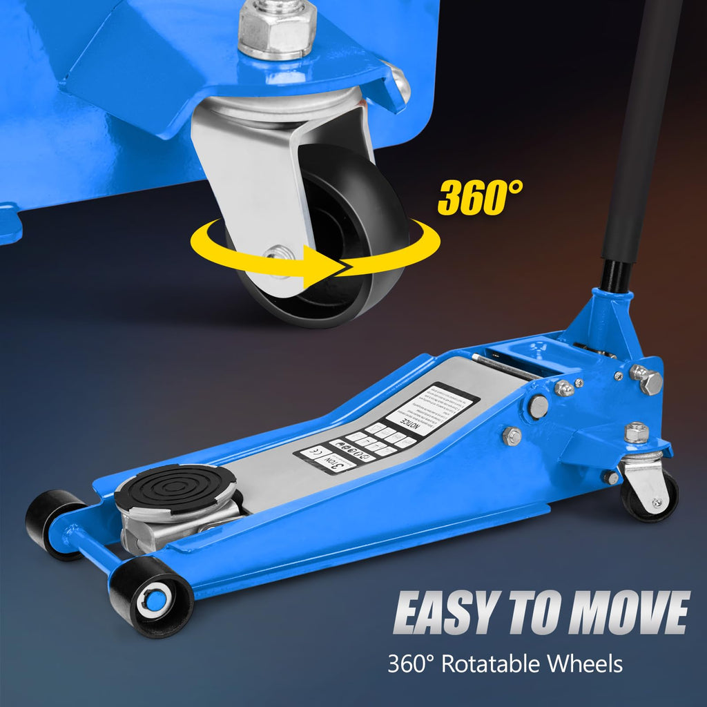 3 Ton Low Profile Aluminum Steel Floor Jack J4882