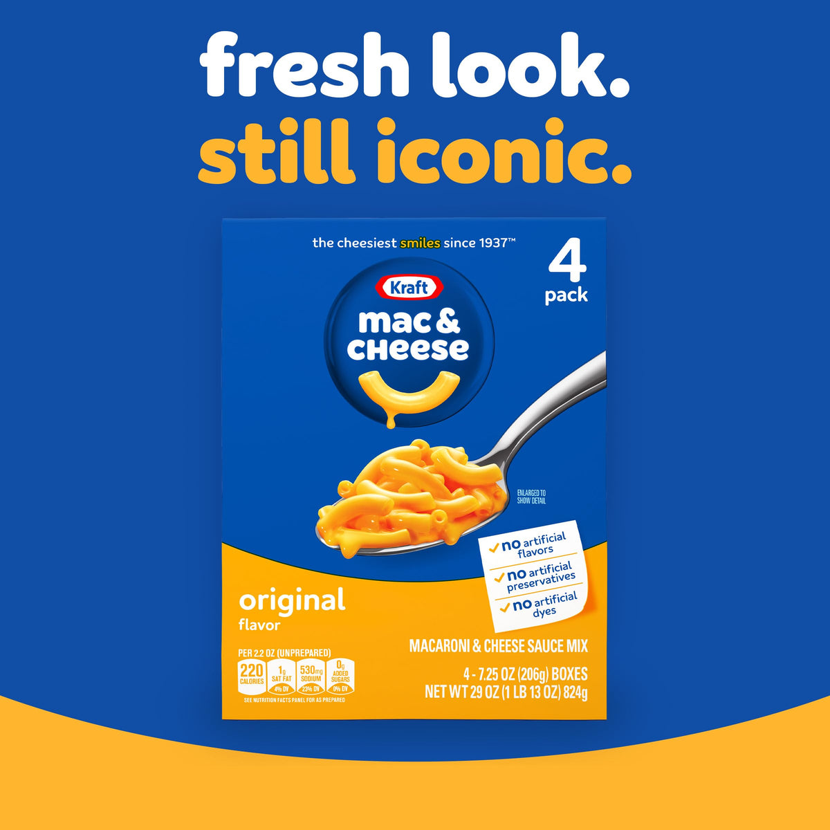 Kraft Mac and Cheese, 4 Boxes, Original Flavor, 7.25 oz O616