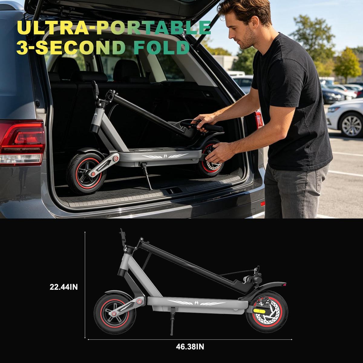 800W Electric Scooter with 10" Pneumatic Tires G795