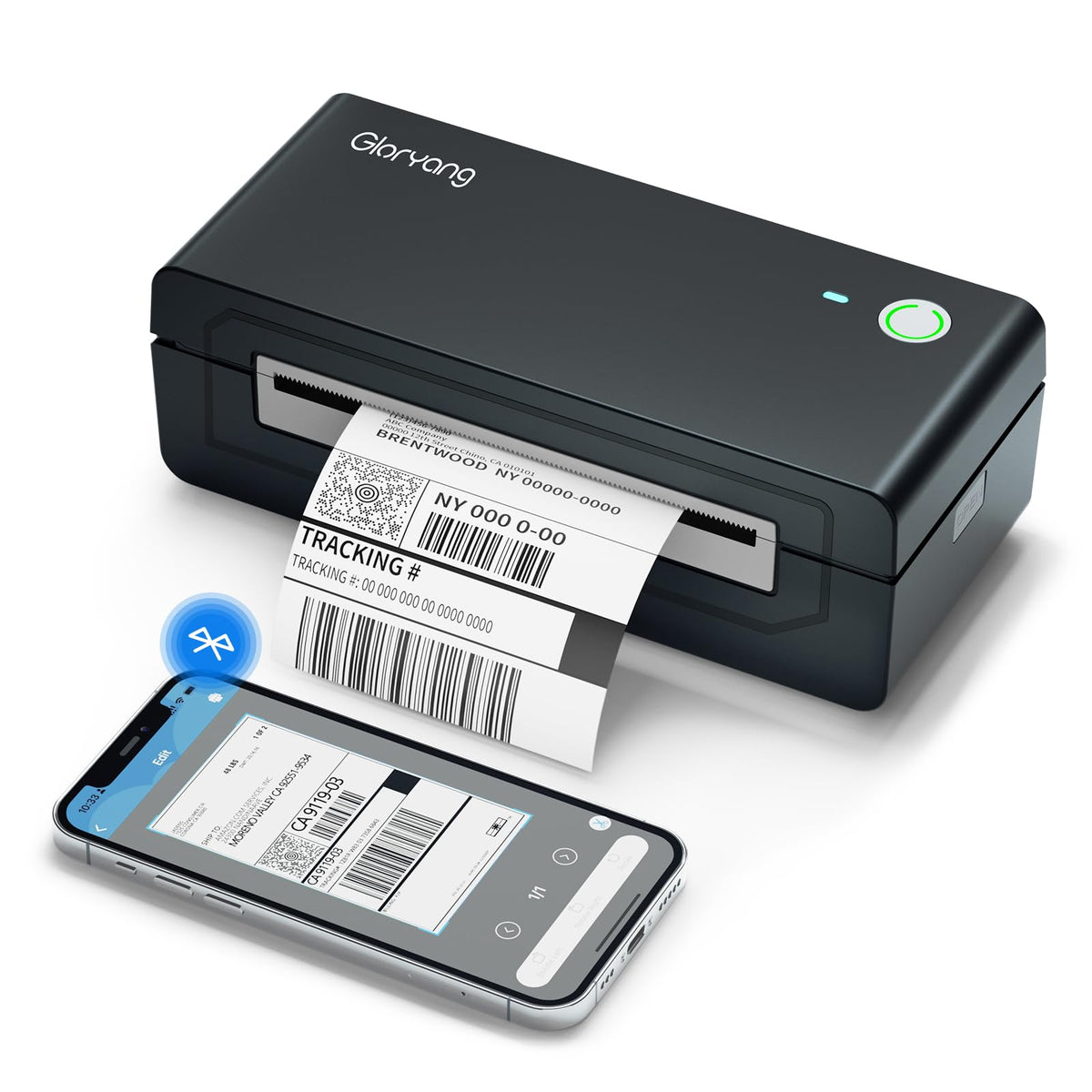 Bluetooth Thermal Shipping Label Printer, 4X6 Inkless Wireless Label Printer C479