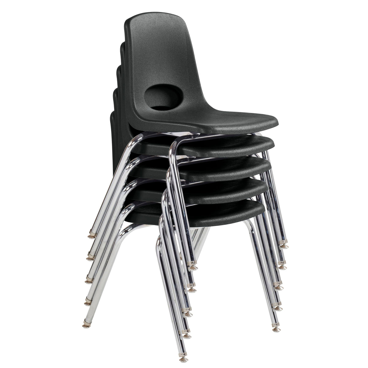 18" Black Stack Chair 5-Pack X68355