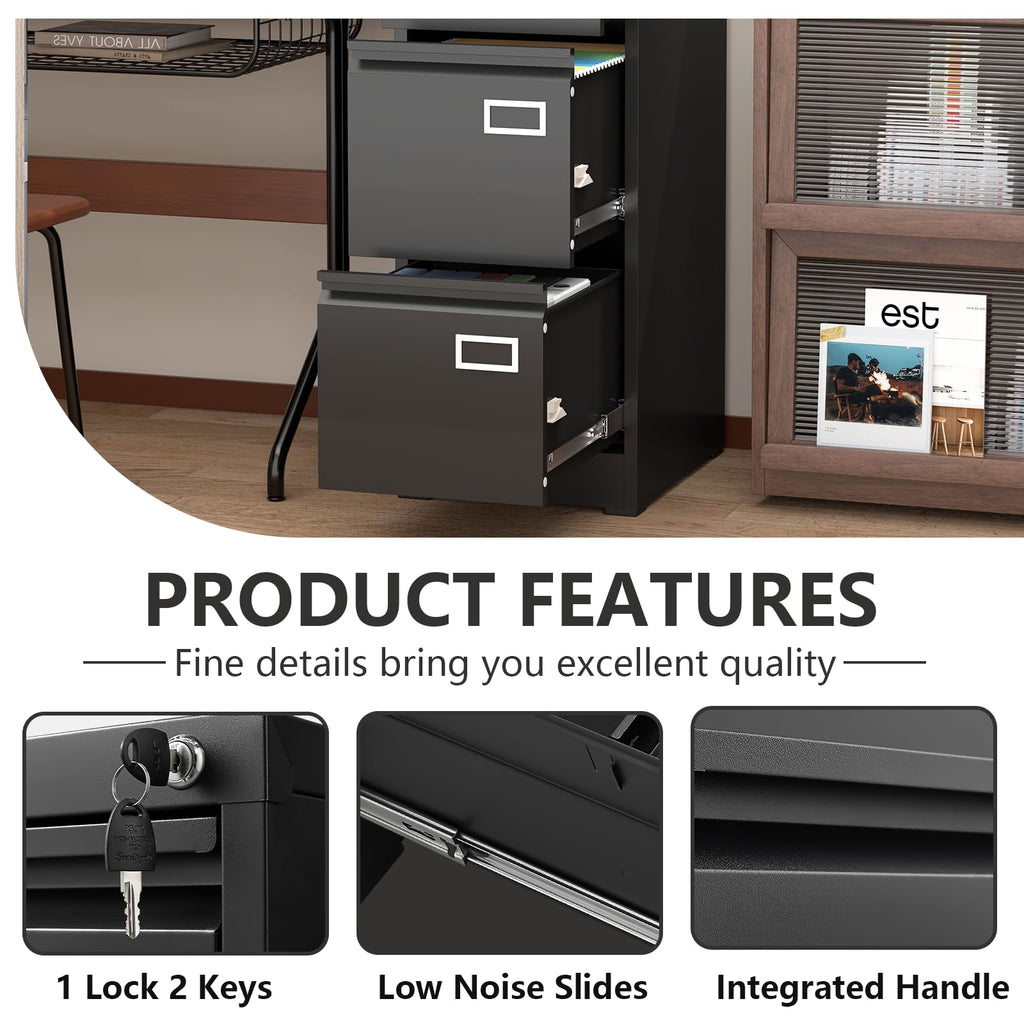 4 Drawer Metal File Cabinet with Lock U80495