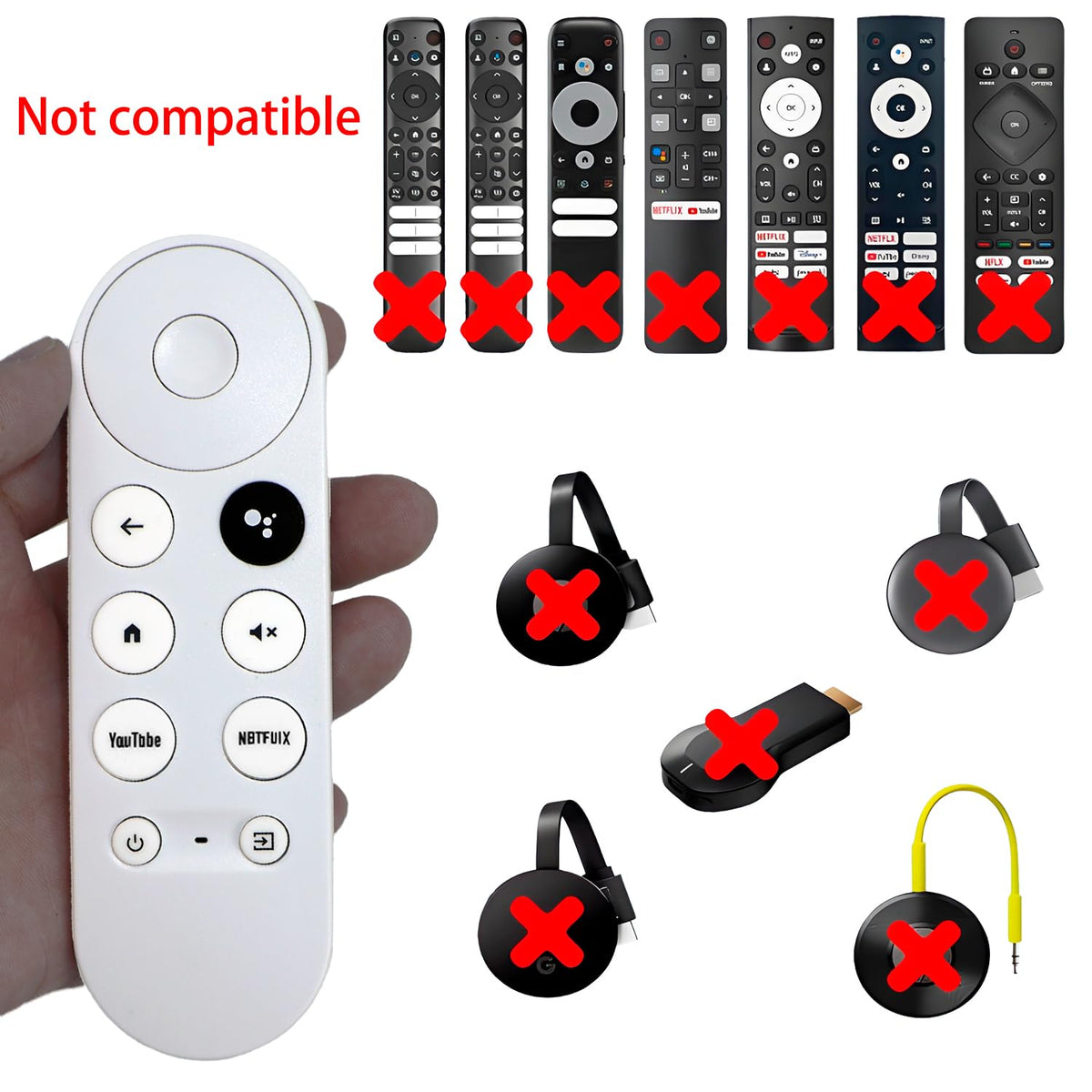 Replacement Voice Remote Control Compatible with Google Chromecast TV Z66974