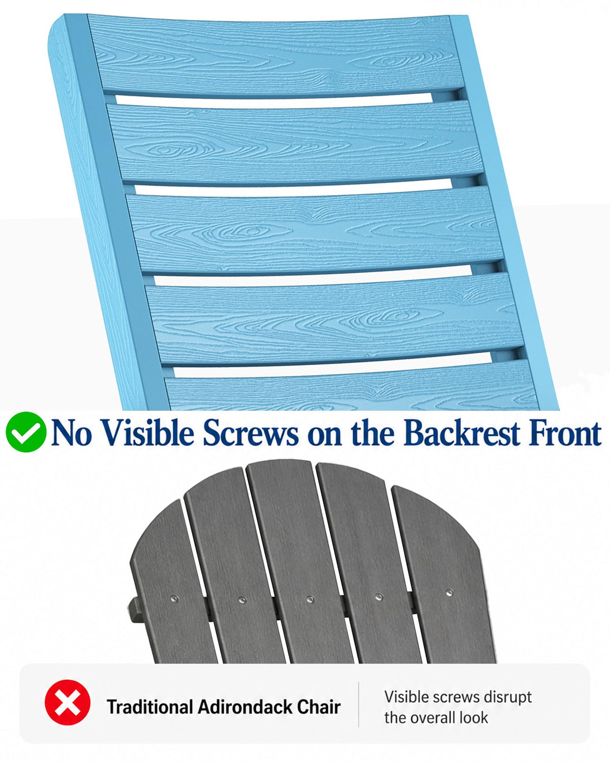 Blue Adirondack Chair Set of 2 M940