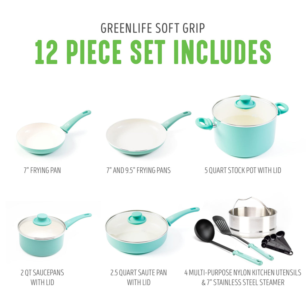 Ceramic Nonstick 12 Piece Cookware Set Y831405