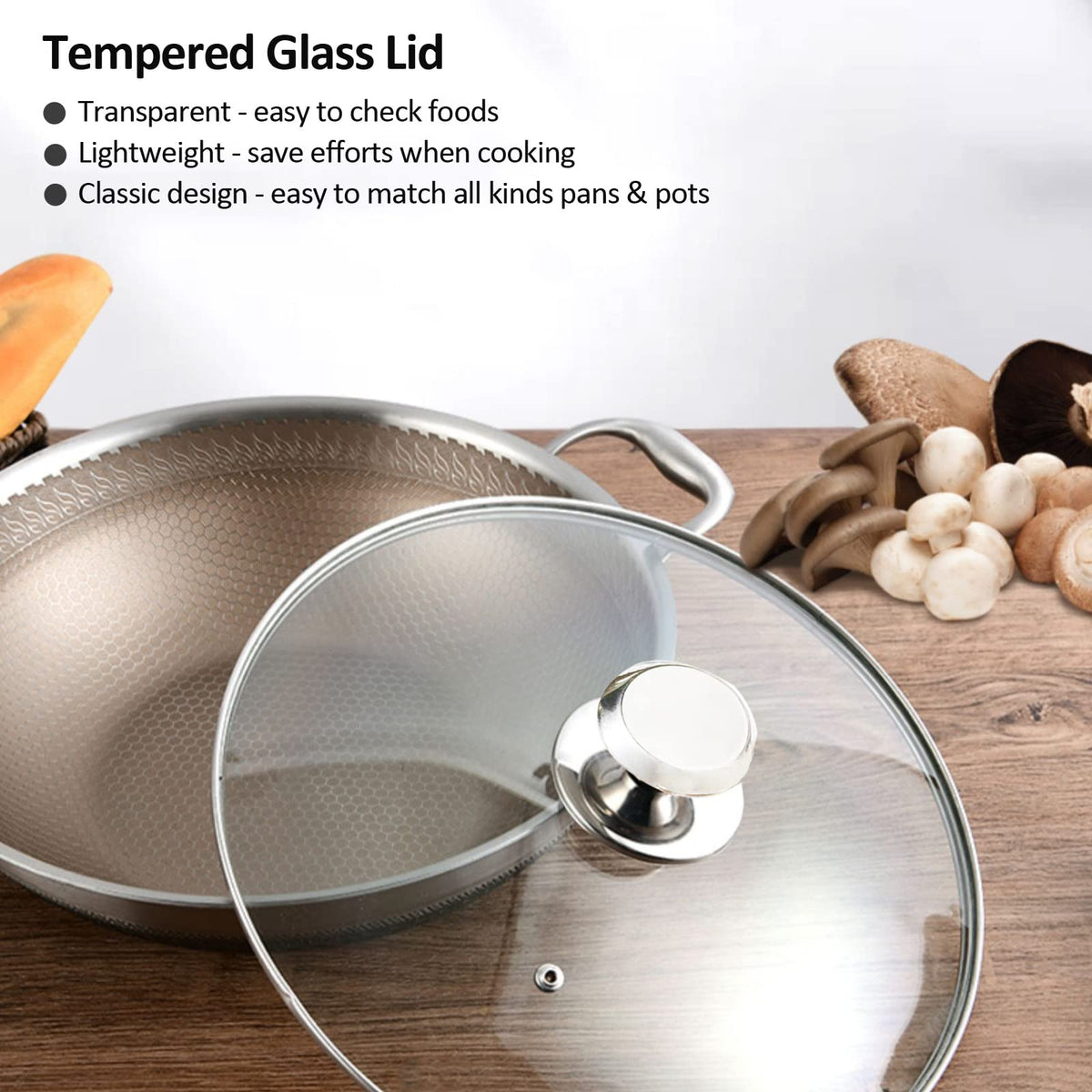 Tempered Glass Lid for 11 inches Cookware F5291