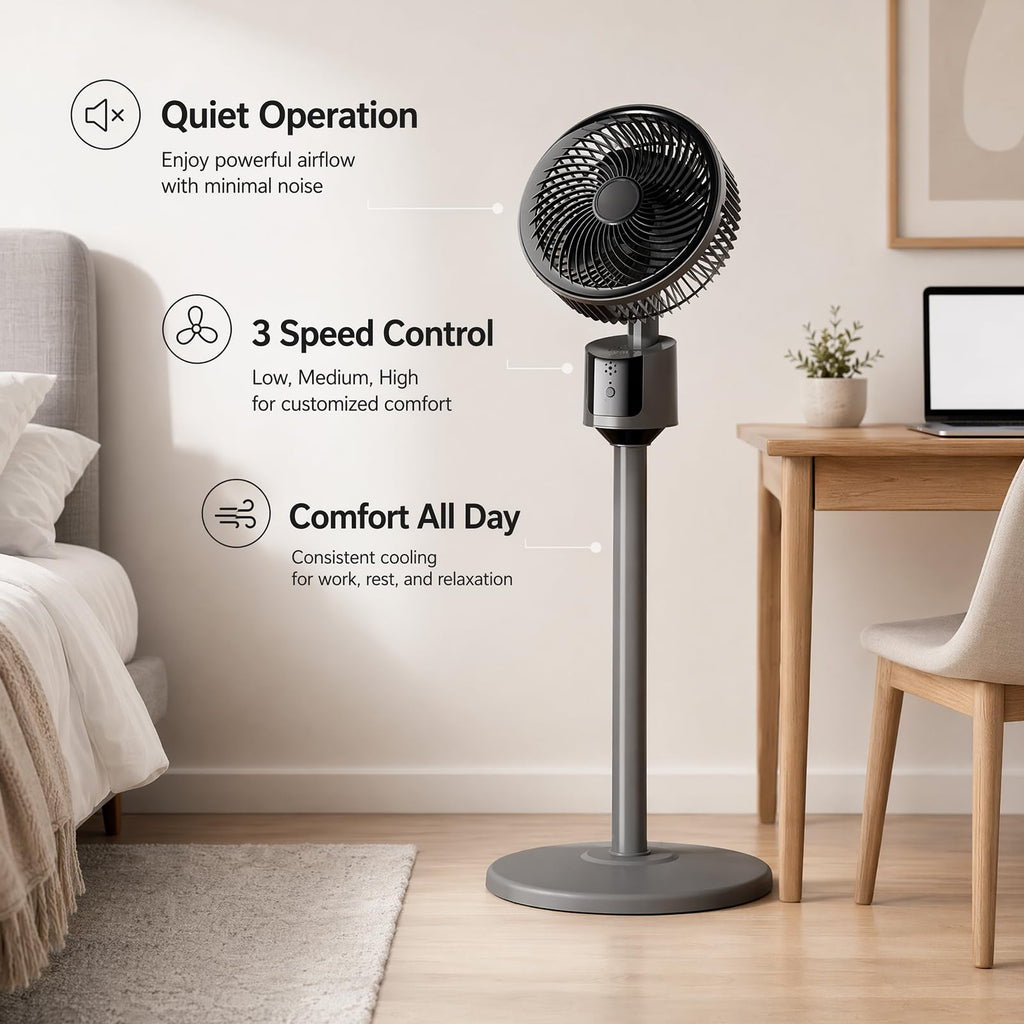 USB Powered Standing Floor Fan F865