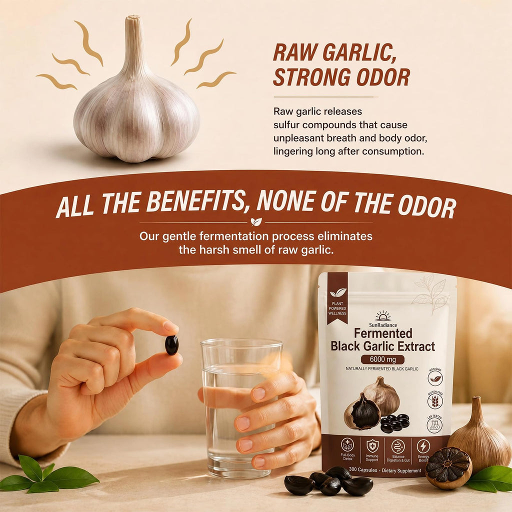 Black Garlic Extract Vegan Non-GMO 300 Softgels T98239