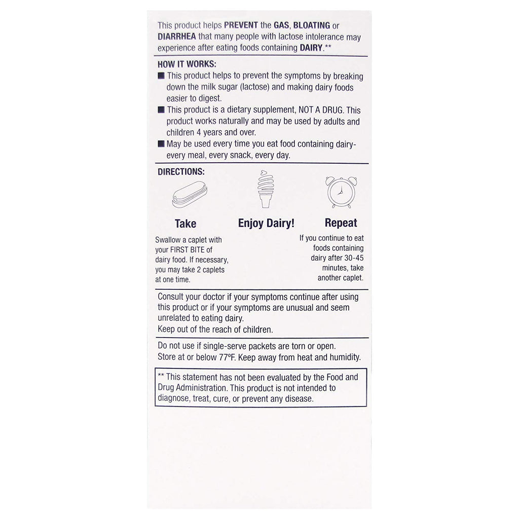 Lactase Enzyme 180 Caplets L140129