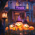 8 FT Inflatable Pumpkins and Witch Hat with Built-in LED Lights C5855
