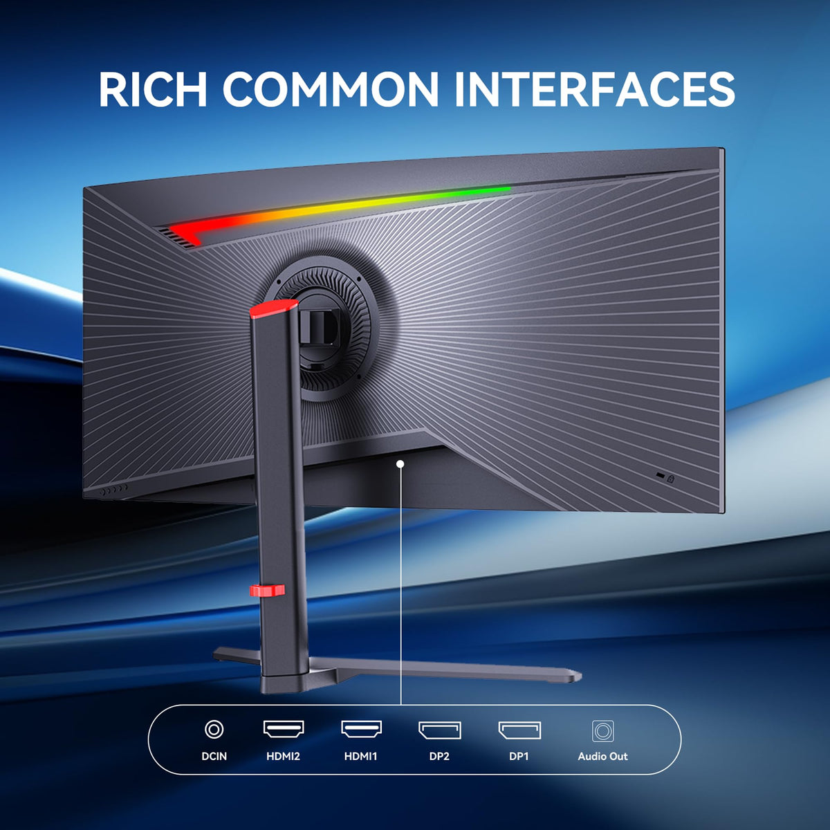 34 Inch Curved Ultrawide Gaming Monitor 21:9 WQHD 165Hz M2300