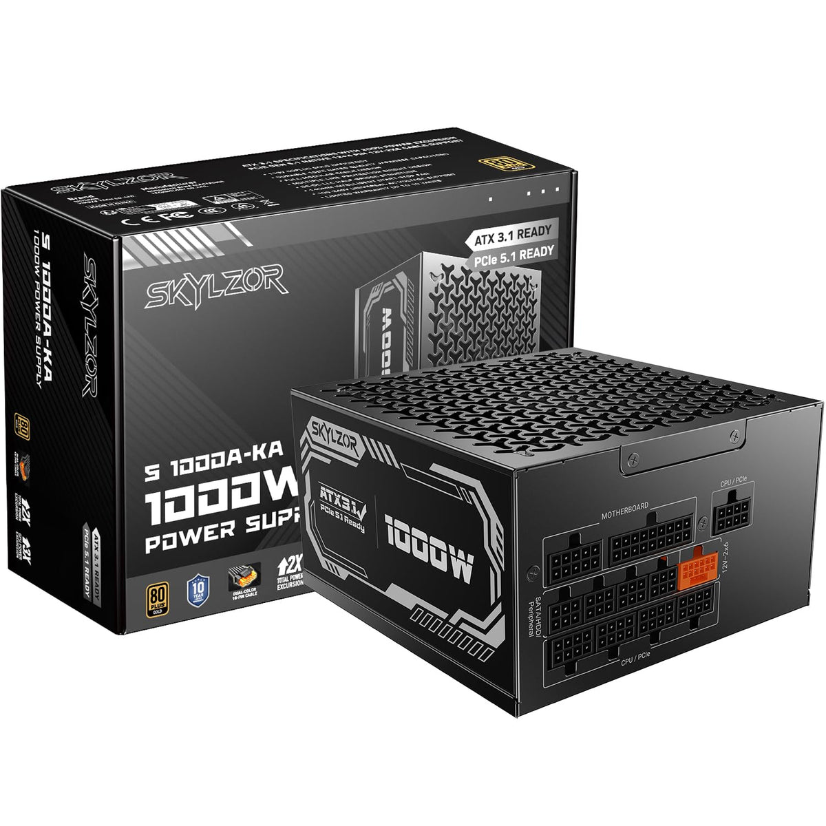 1000W Fully Modular 80+ Gold Certified ATX 3.1 Power Supply I10475