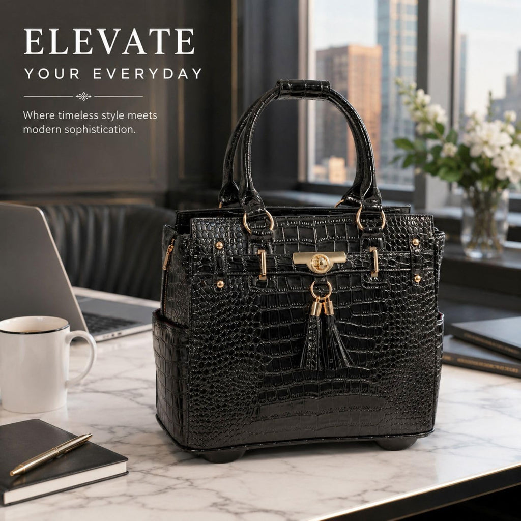 Rolling Laptop Bag for Women J4719