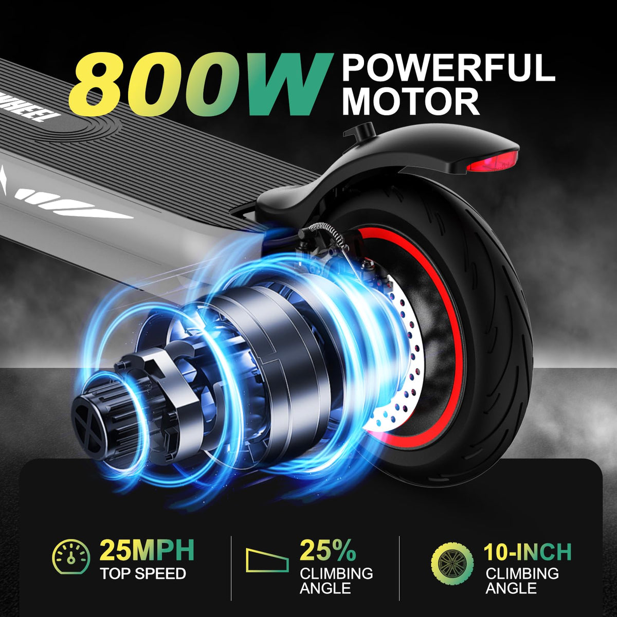 800W Electric Scooter with 10" Pneumatic Tires G795
