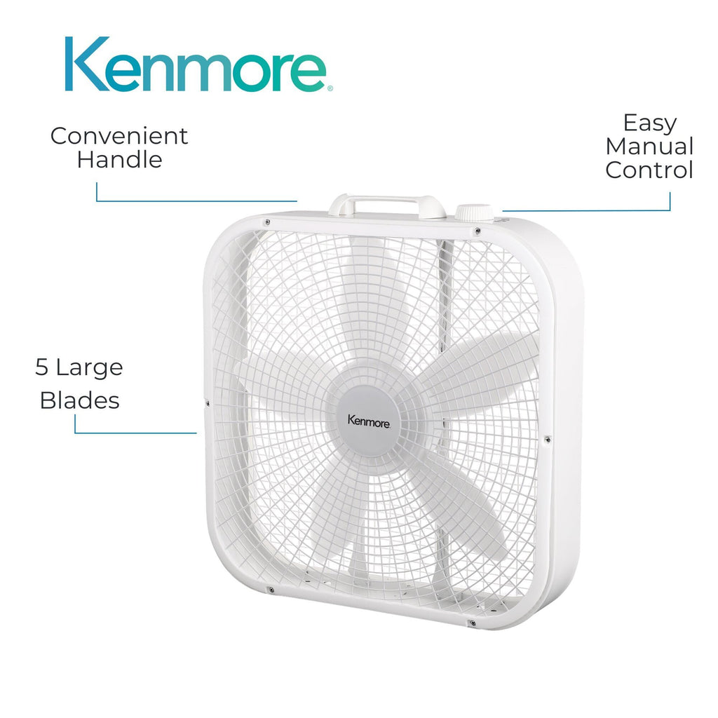 20" White 3 Speed Box Fan Q332148