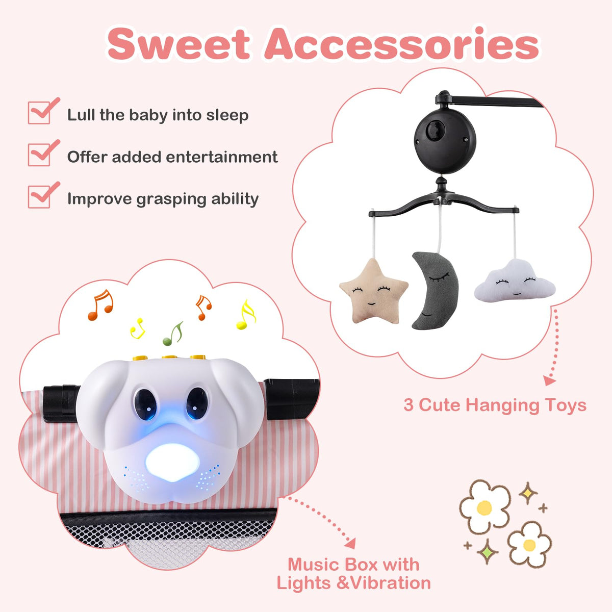 3 in 1 Pack and Play Portable Baby Playard with Bassinet C257