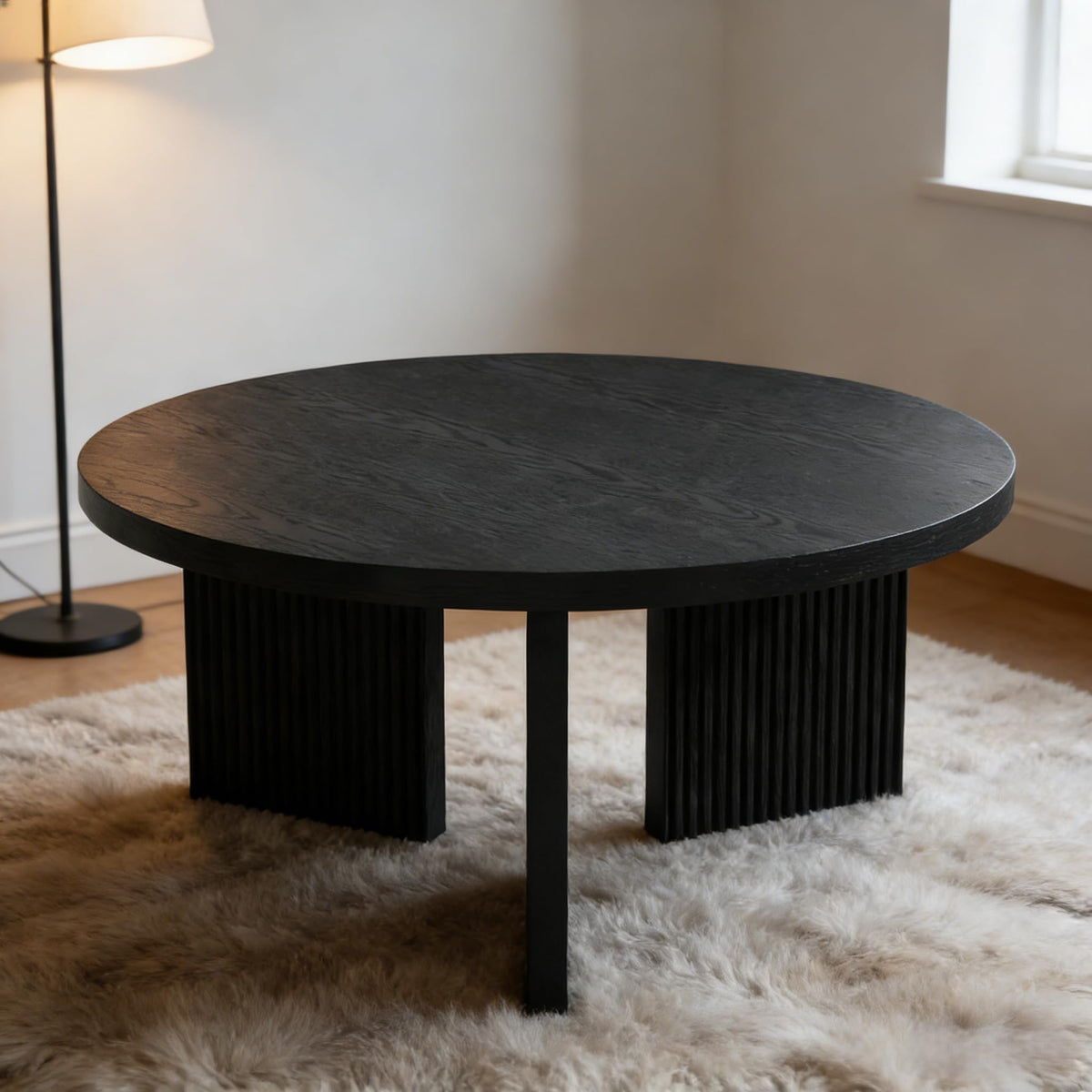 35" Wooden Round Coffee Table Z712