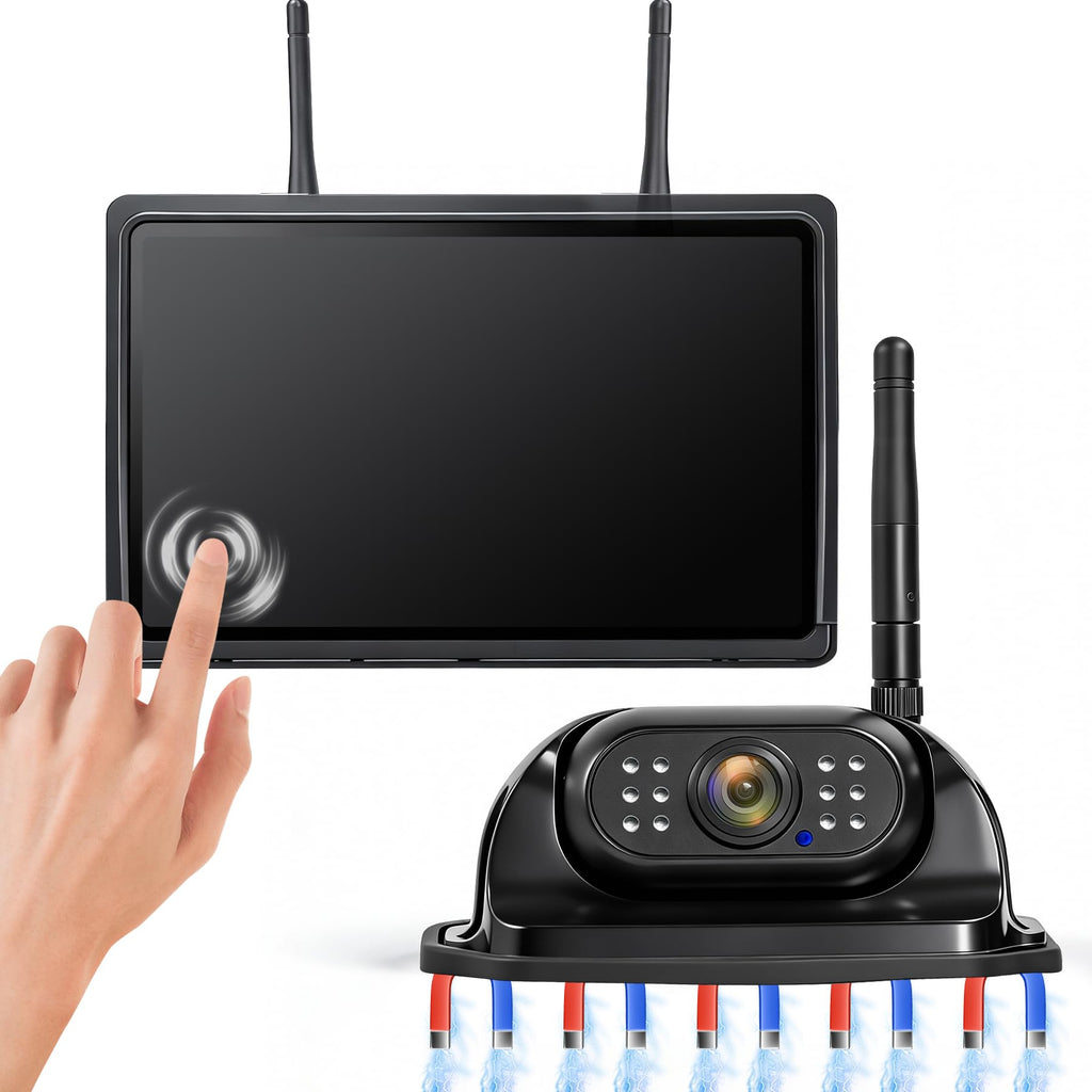 7" Wireless Backup Camera System with DVR Split Screen Monitor S50977
