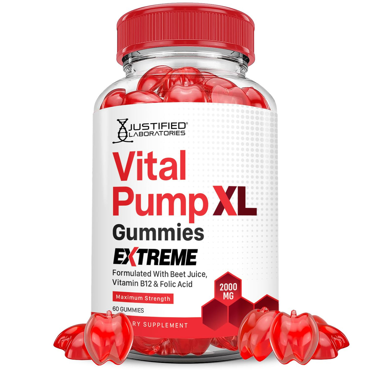 2000MG Beet Juice ACV Pomegranate B12 Vegan Non GMO Gummies R704826