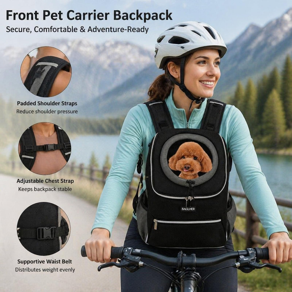 Black Dog Carrier Backpack V391