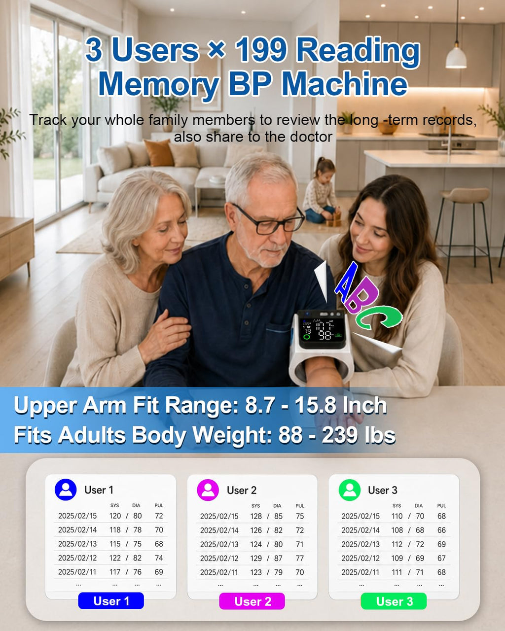 Upper Arm Blood Pressure Monitor 8.7-15.8" Cuff H62668