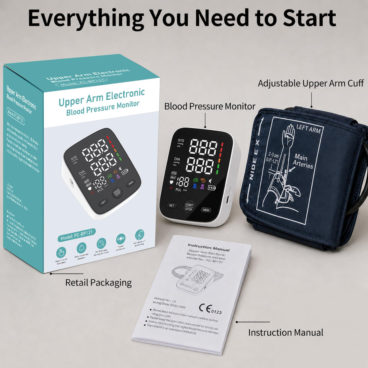 Blood Pressure Monitor with Wide Cuff K67130