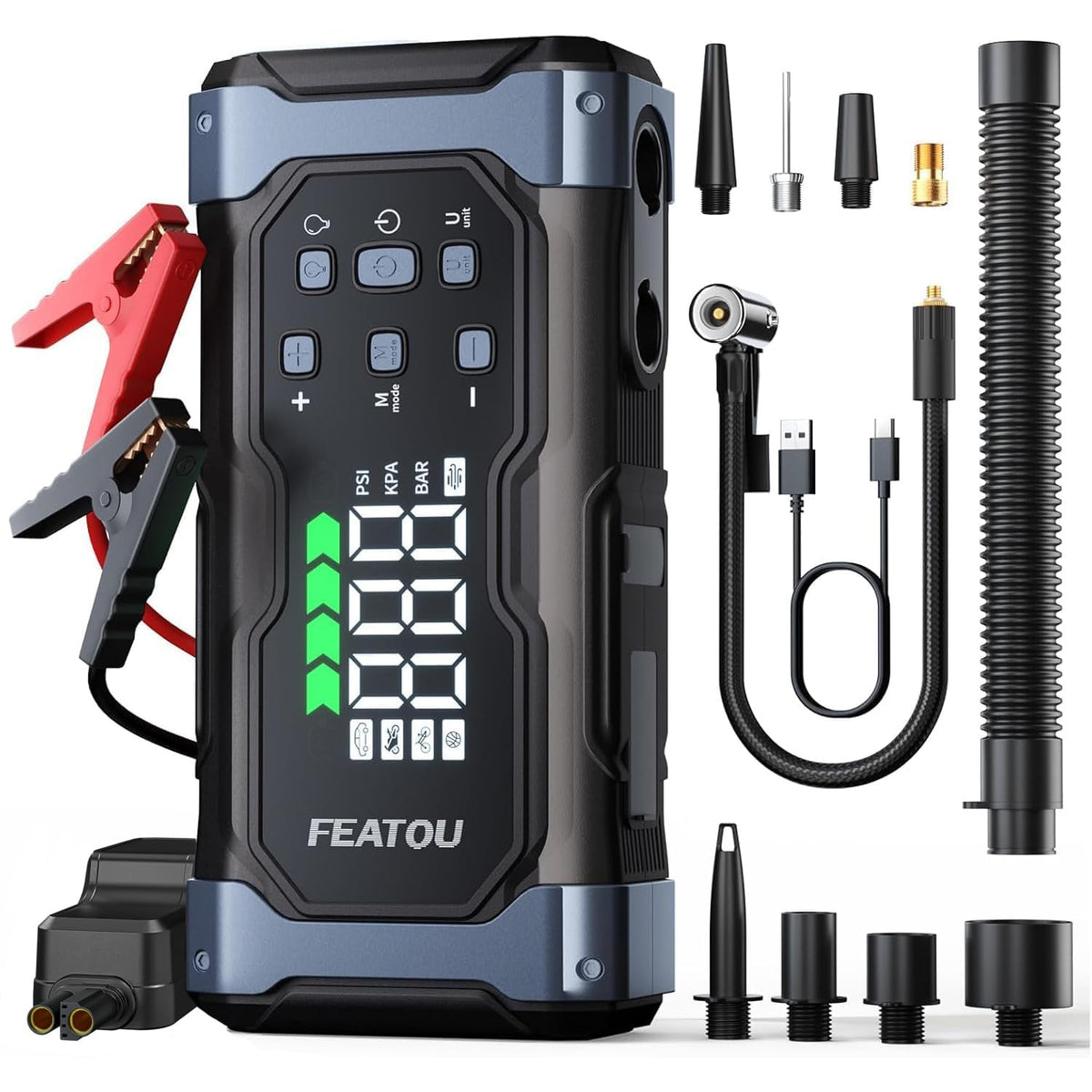 9000A Jump Starter with Air Compressor D8148